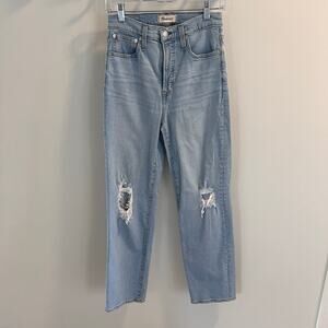 Madewell Distressed The Perfect Vintage Straight Jean Size 26